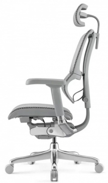 Кресло FALTO IOO-E2 ELITE( Серый каркас/сетка T-168-B2 Natural Mesh светло серый/крестовина металл) - 8